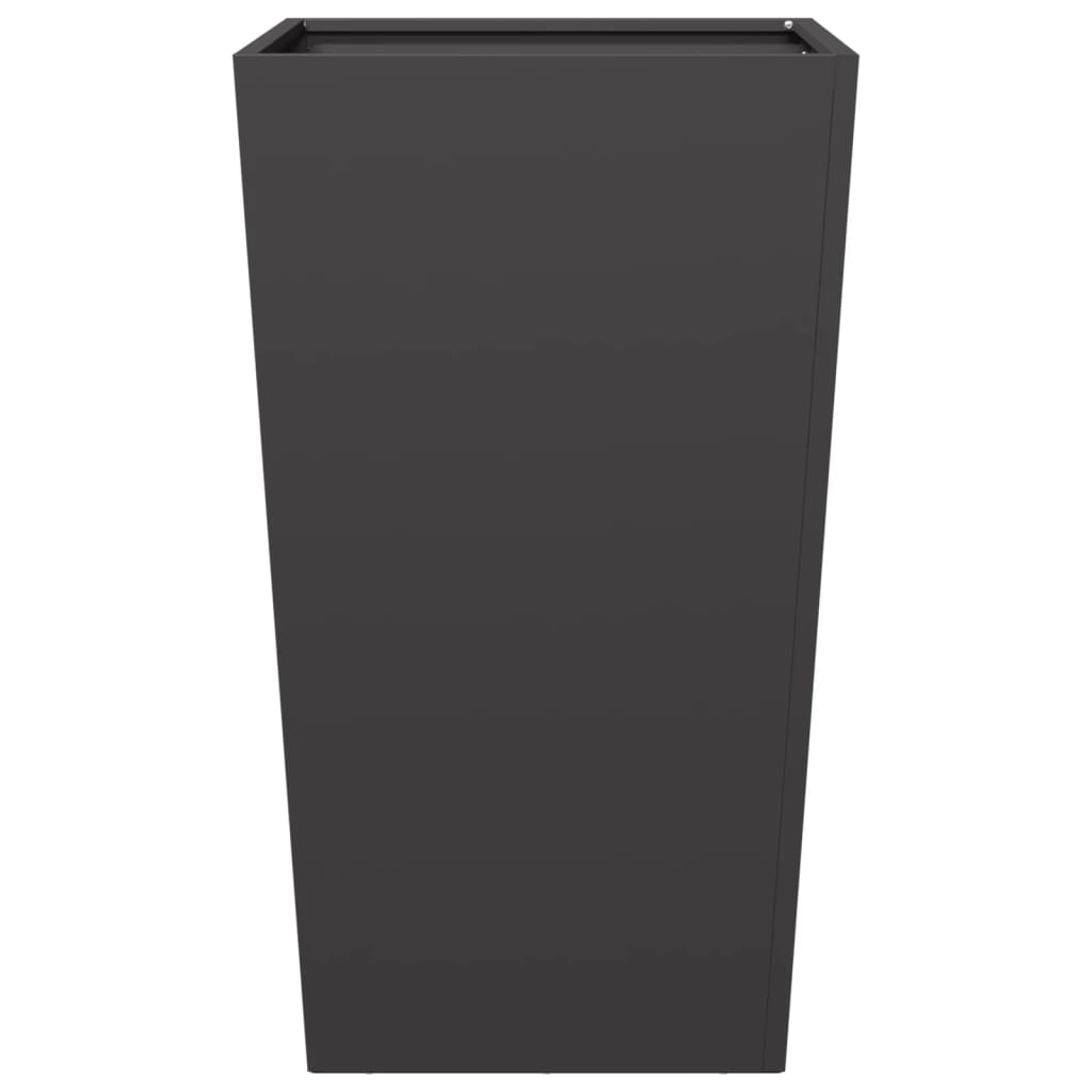Garden Planters 2 pcs Black 45x45x75 cm Steel