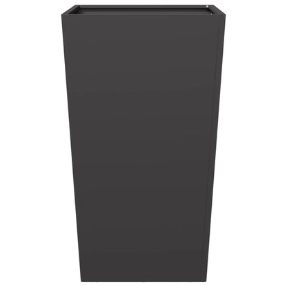 Garden Planters 2 pcs Black 45x45x75 cm Steel