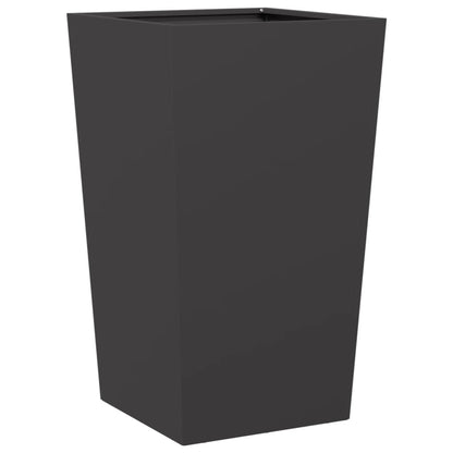 Garden Planters 2 pcs Black 45x45x75 cm Steel