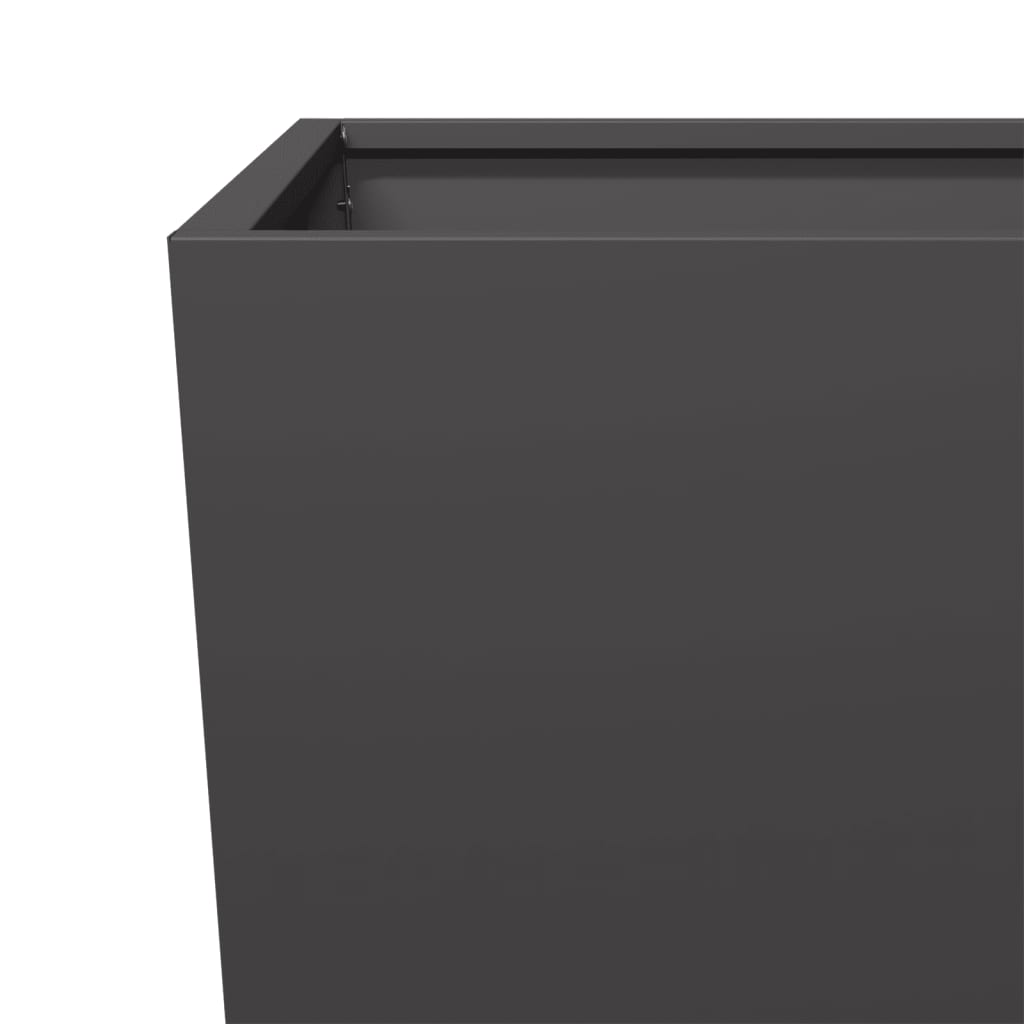 Garden Planters 2 pcs Black 45x45x75 cm Steel