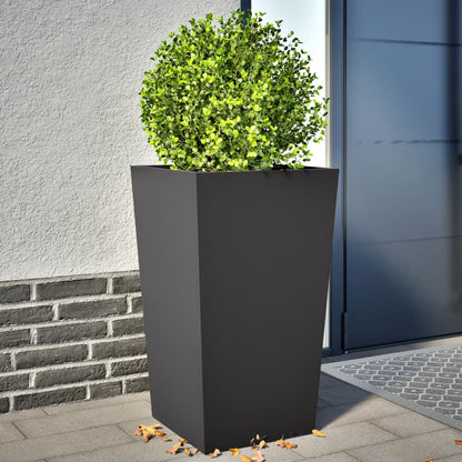 Garden Planters 2 pcs Black 45x45x75 cm Steel