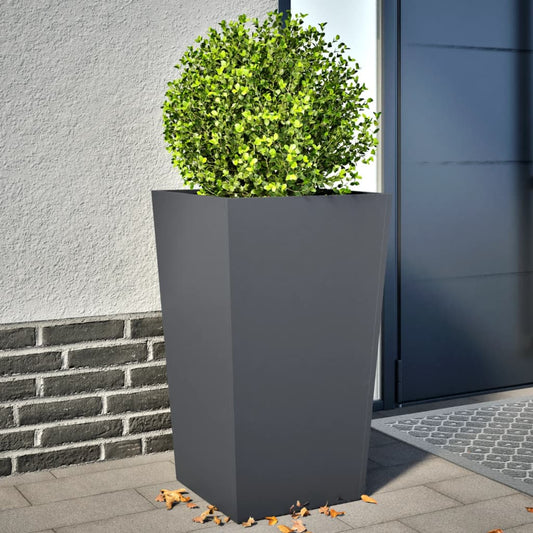 Garden Planters 2 pcs Anthracite 45x45x75 cm Steel