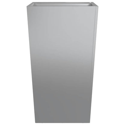 Garden Planter 45x45x75 cm Galvanised Steel