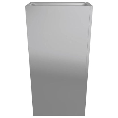 Garden Planter 45x45x75 cm Galvanised Steel