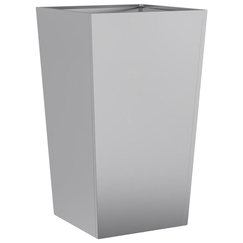 Garden Planters 45x45x75 cm 2 pcs Galvanised Steel