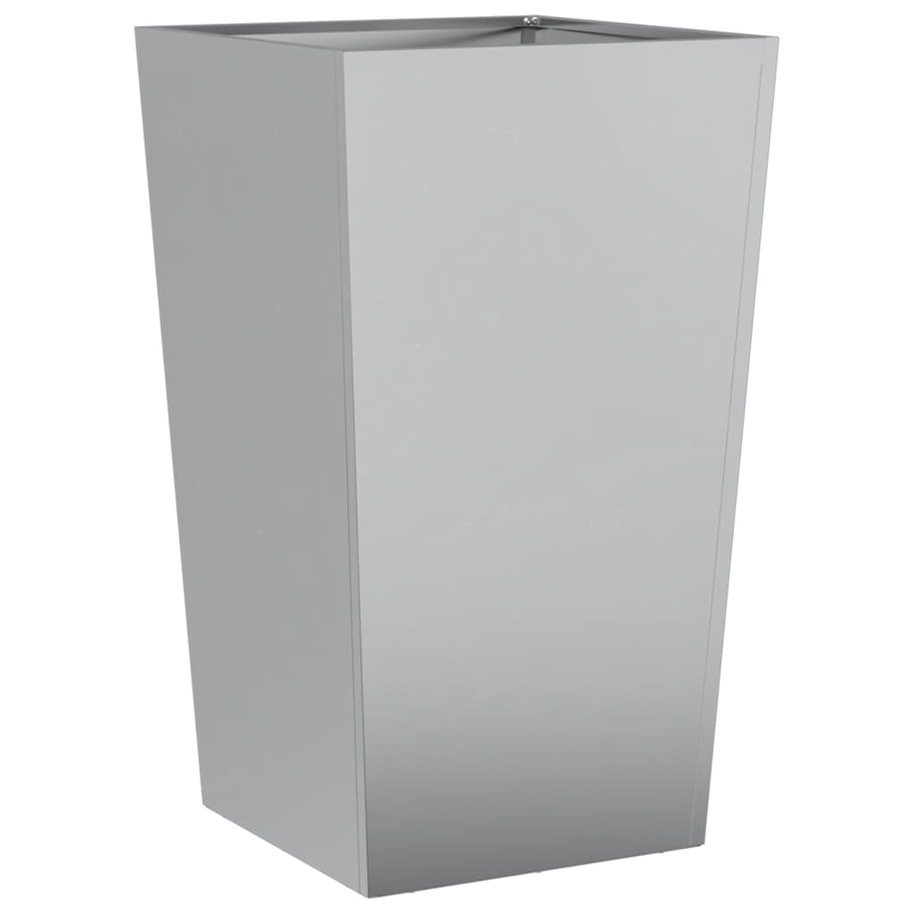 Garden Planters 45x45x75 cm 2 pcs Galvanised Steel