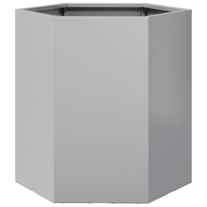Garden Planter Hexagon 46x40x45 cm Galvanized Steel