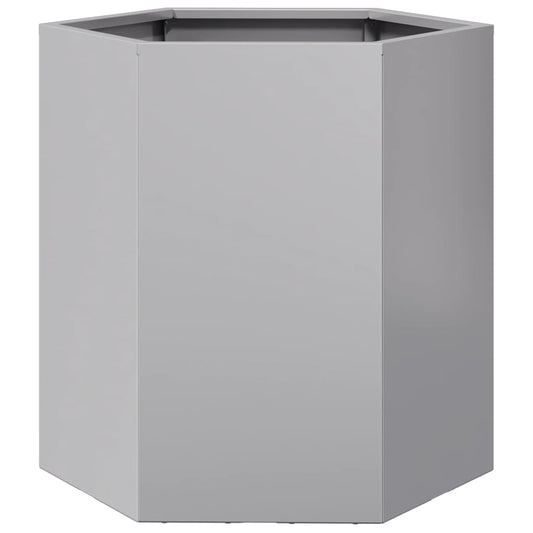 Garden Planter Hexagon 46x40x45 cm Galvanized Steel