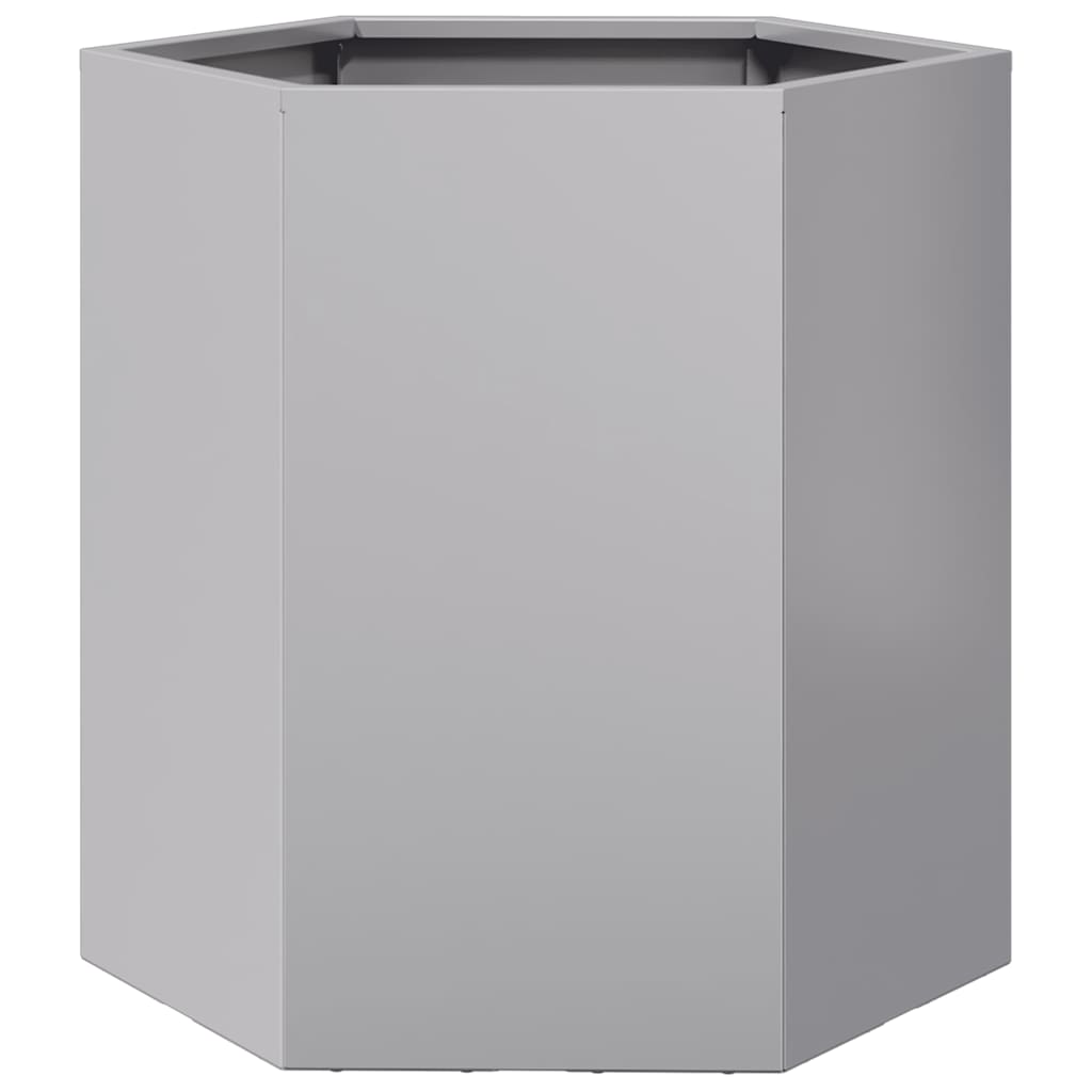 Garden Planter Hexagon 46x40x45 cm Galvanized Steel