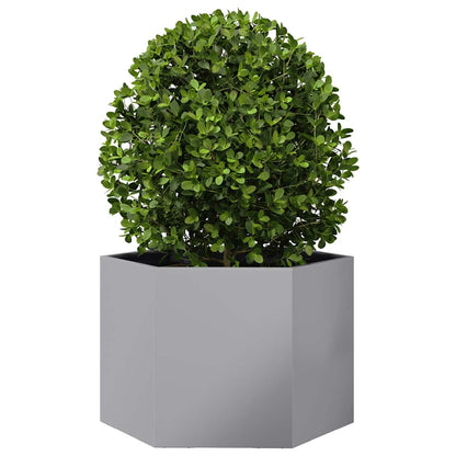 Garden Planter Hexagon 69x60x45 cm Galvanized Steel
