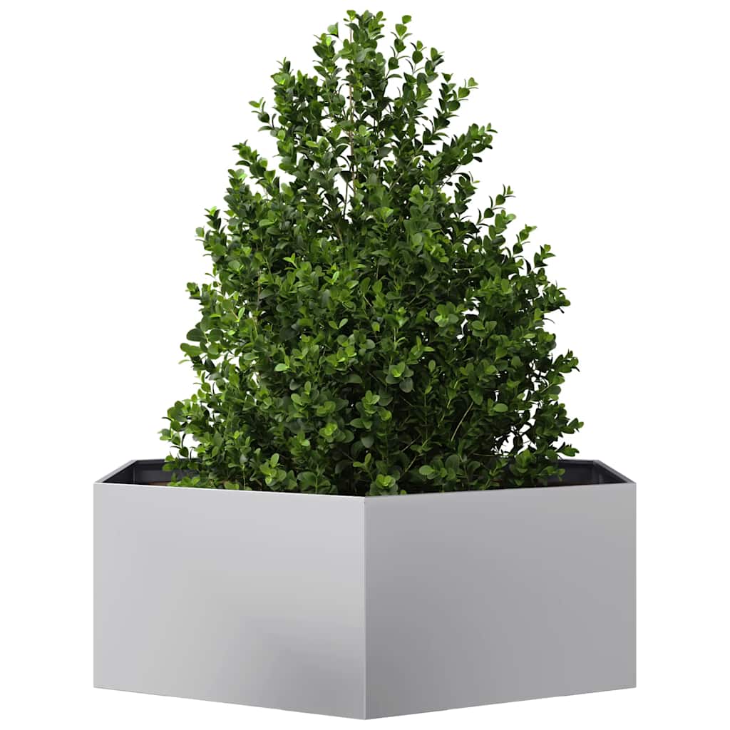 Garden Planter Hexagon 138x120x45 cm Galvanized Steel
