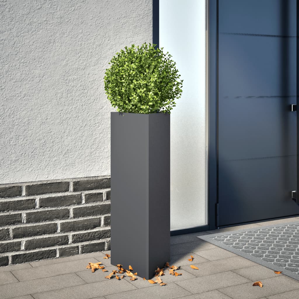 Garden Planter Anthracite Steel Large Durable Garden Planter