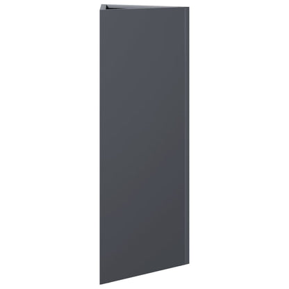 Garden Planter Set of 2 Anthracite Steel Garden Planter