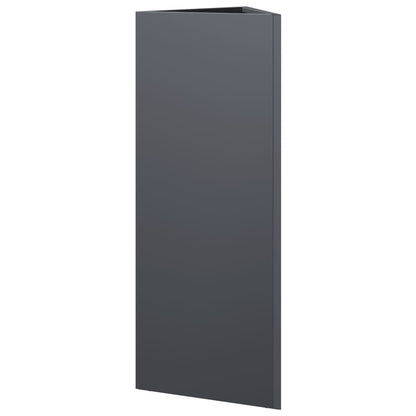 Garden Planter Set of 2 Anthracite Steel Garden Planter