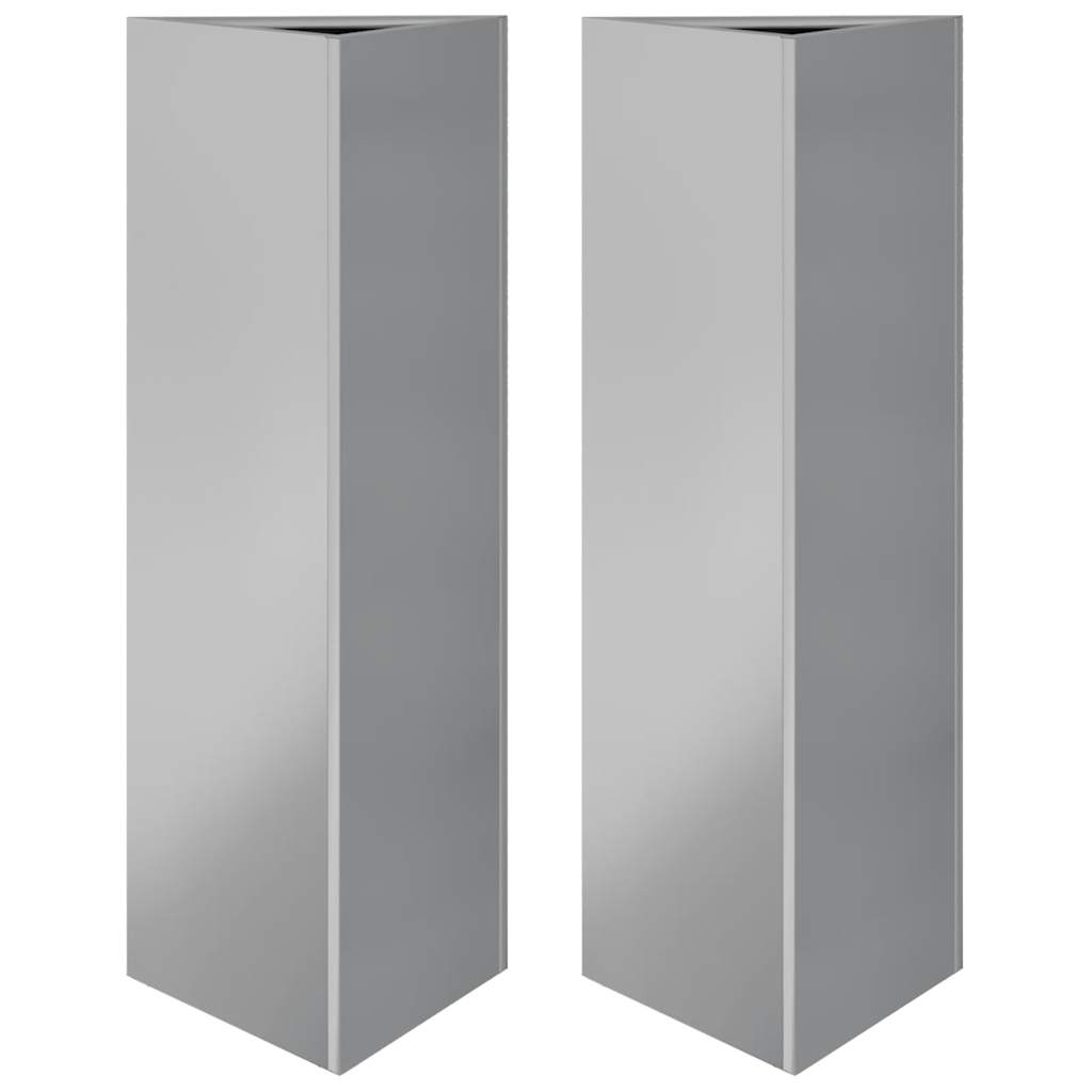Garden Planters 2 pcs Triangular 30x26x75 cm Galvanized Steel