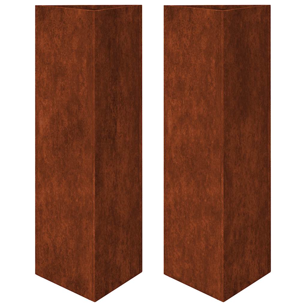 Garden Planter Set of 2 Brown (will develop over time)