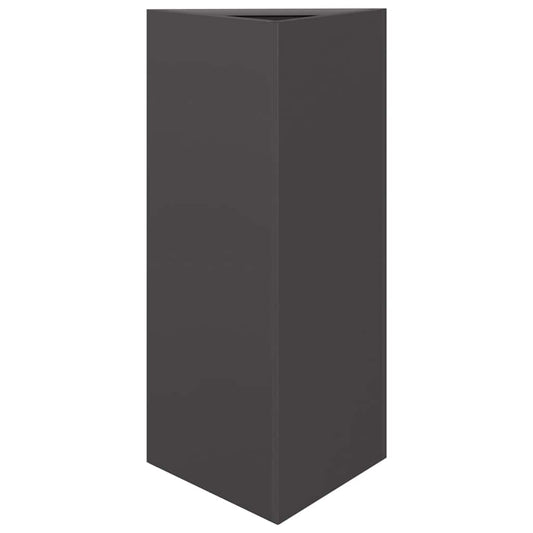 Garden Planter Black Triangular 40x34.5x75 cm Steel