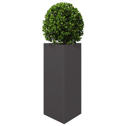Garden Planter Black Triangular 40x34.5x75 cm Steel
