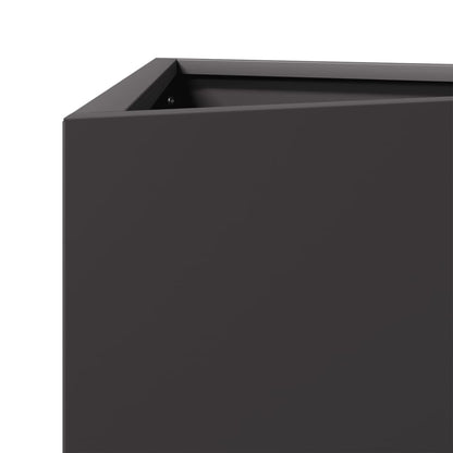 Garden Planter Black Triangular 40x34.5x75 cm Steel