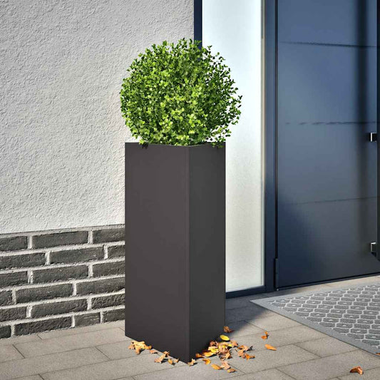 Garden Planter Black Triangular 40x34.5x75 cm Steel