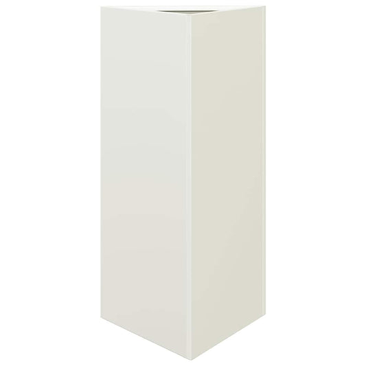 Garden Planter White Triangular 40x34.5x75 cm Steel