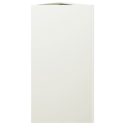 Garden Planter White Triangular 40x34.5x75 cm Steel