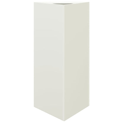 Garden Planters 2 pcs White Triangular 40x34.5x75 cm Steel