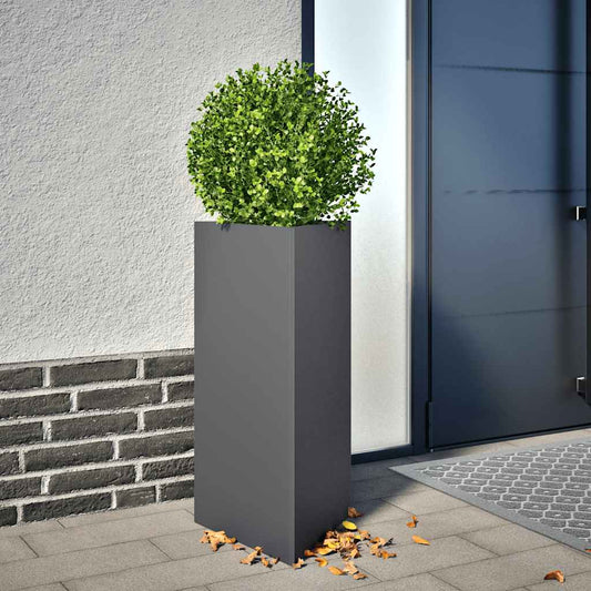 Garden Planter Anthracite Triangular 40x34.5x75 cm Steel