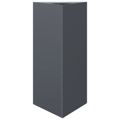 Garden Planters 2 pcs Anthracite Triangular 40x34.5x75 cm Steel