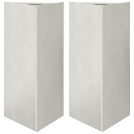 Garden Planters 2 pcs Triangular 40x34.5x75 cm Stainless Steel