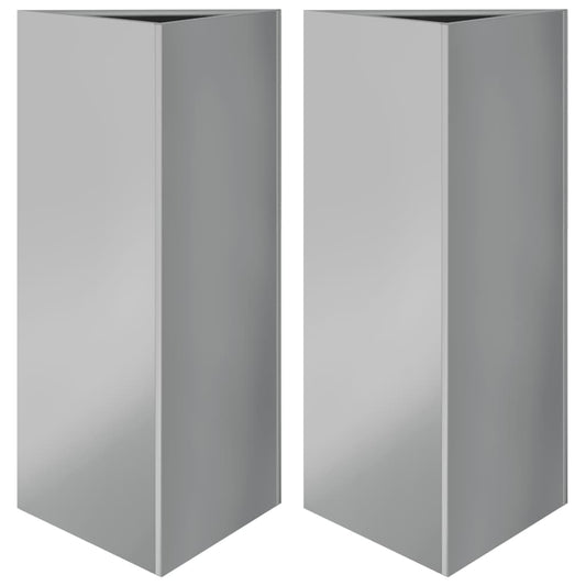 Garden Planters 2 pcs Triangular 40x34.5x75 cm Galvanized Steel