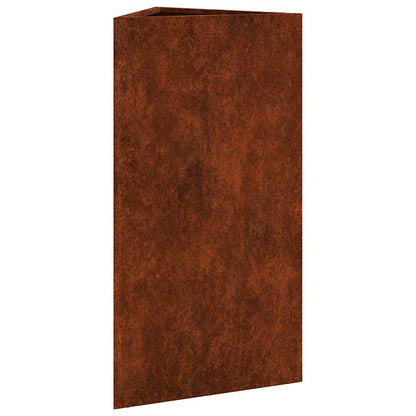 Garden Planters 2 pcs Triangular 40x34.5x75 cm Weathering Steel