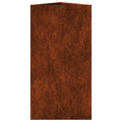 Garden Planters 2 pcs Triangular 40x34.5x75 cm Weathering Steel