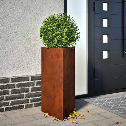 Garden Planters 2 pcs Triangular 40x34.5x75 cm Weathering Steel