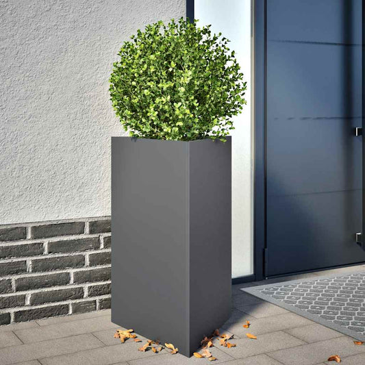 Garden Planters 2 pcs Anthracite Triangular 50x43x75 cm Steel