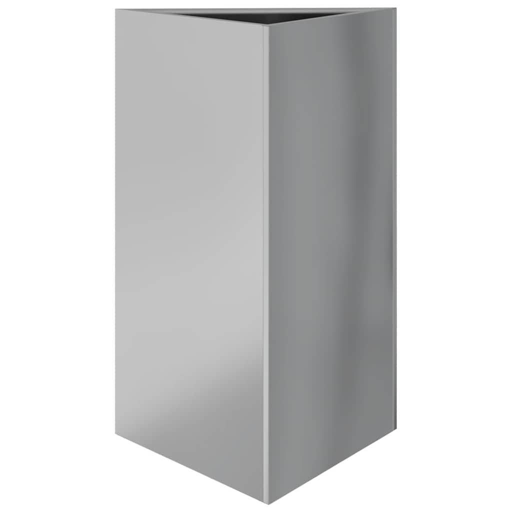 Garden Planters 2 pcs Triangular 50x43x75 cm Galvanized Steel