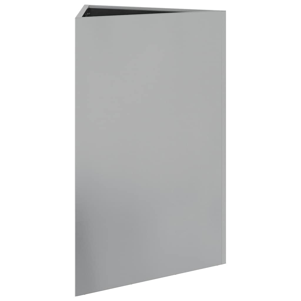 Garden Planters 2 pcs Triangular 50x43x75 cm Galvanized Steel