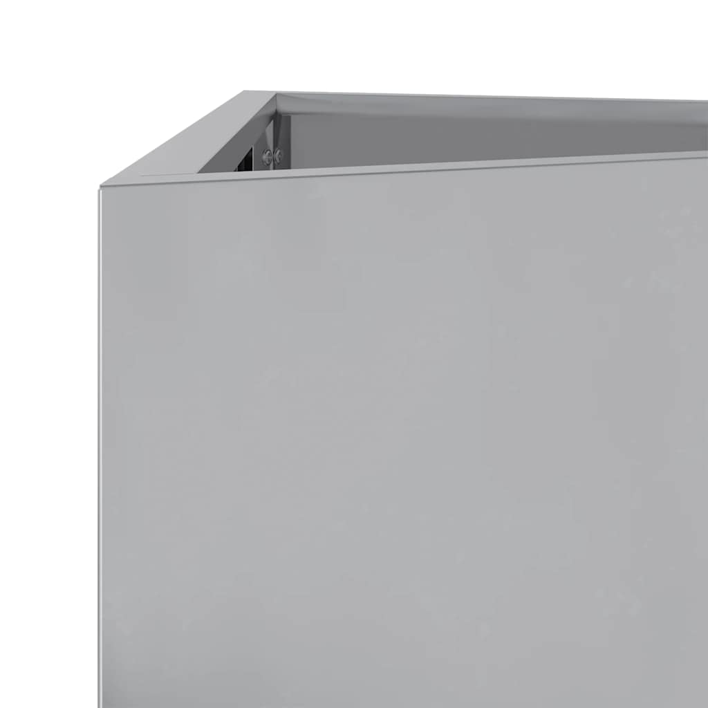 Garden Planters 2 pcs Triangular 50x43x75 cm Galvanized Steel
