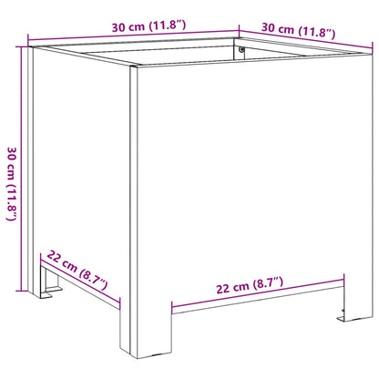 Garden Planter Black 30x30x30 cm Steel