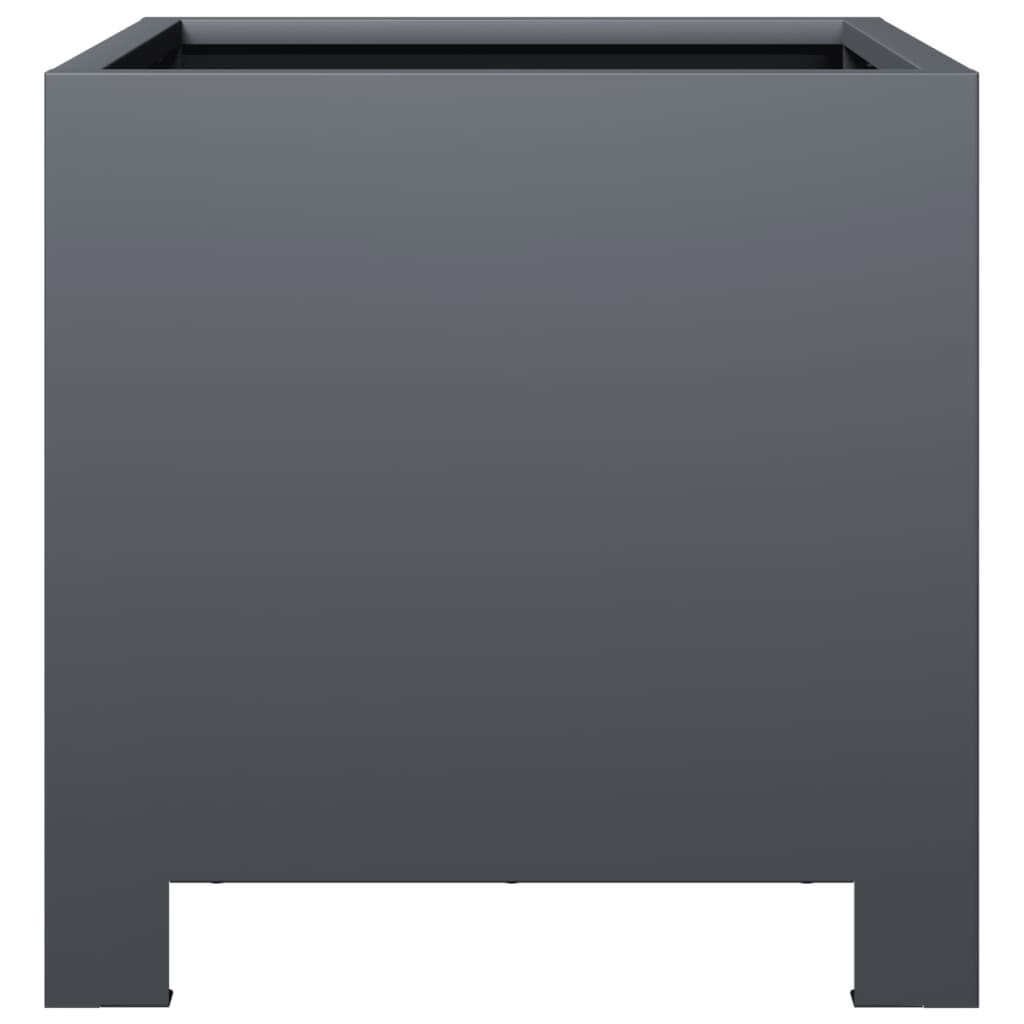 Garden Planters 2 pcs Anthracite 30x30x30 cm Steel