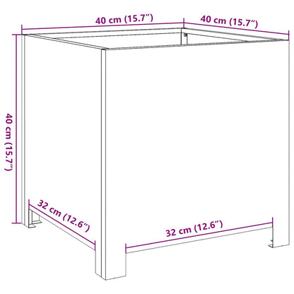 Garden Planter Anthracite 40x40x40 cm Steel