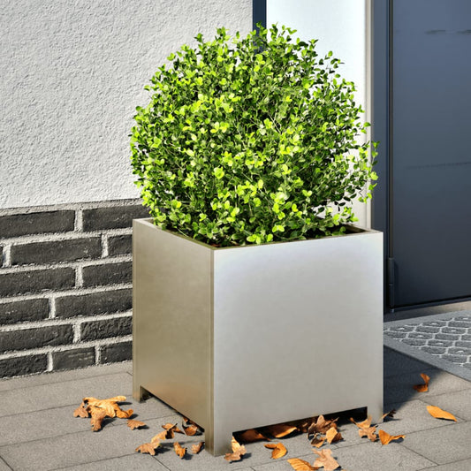 Garden Planters 2 pcs 40x40x40 cm Stainless Steel