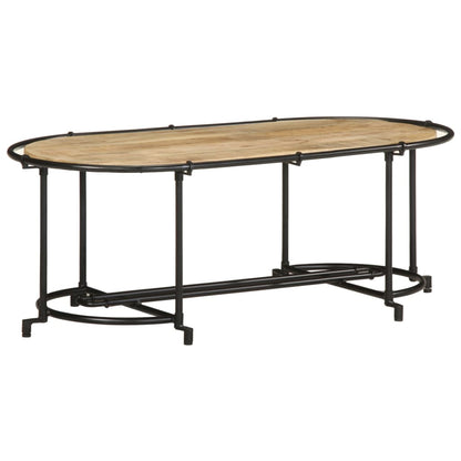 Coffee Table 110x55x40 cm Solid Wood Rough Mango