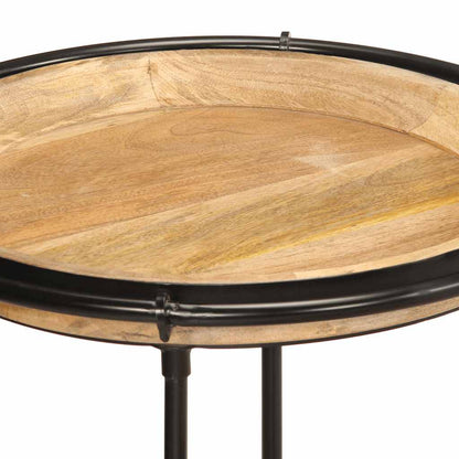 2 Piece Side Table Set Solid Wood Mango