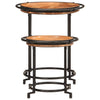 2 Piece Side Table Set Solid Wood Acacia