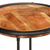 2 Piece Side Table Set Solid Wood Acacia