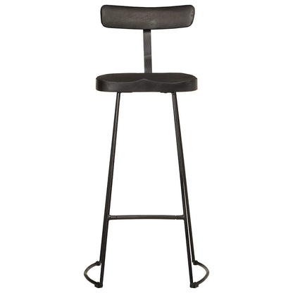 Bar Stools 2 pcs Black 49x43x103 cm Solid Wood Mango