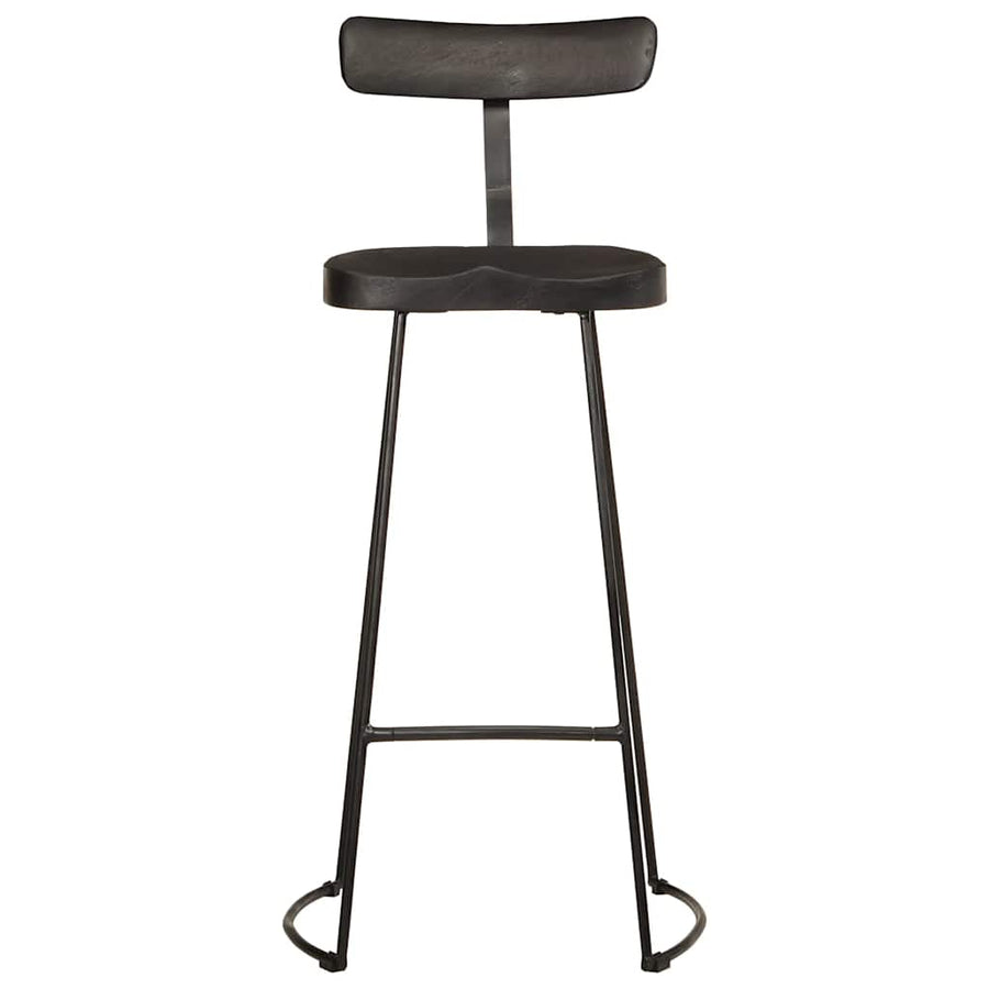 Bar Stools 2 pcs Black 49x43x103 cm Solid Wood Mango