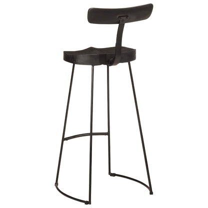 Bar Stools 2 pcs Black 49x43x103 cm Solid Wood Mango