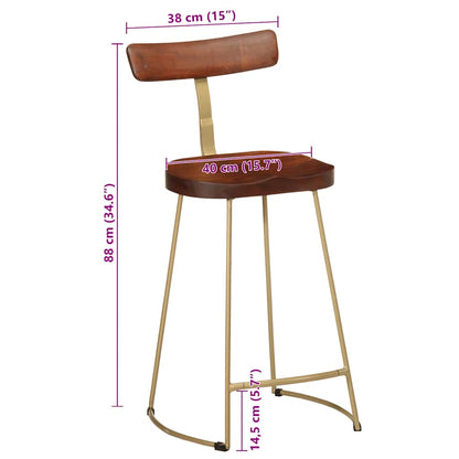 Bar Stools 2 pcs 49x43x88 cm Solid Wood Mango